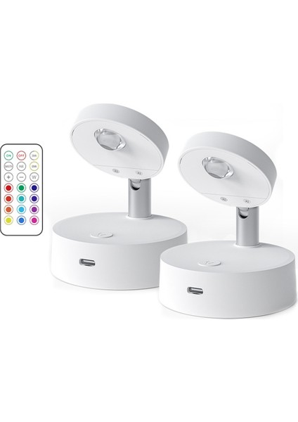 Kablosuz LED Duvar Spot Uzaktan Kumanda Şarj Edilebilir Dolap Spot Rgb Spot Başucu Aplik Yatak Odası Için Lamba (Yurt Dışından)