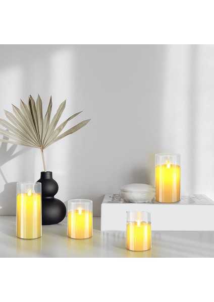 Plastik Kapak Tek Parça Simülasyon Düğün Bar Dekorasyon Doğum Günü Uzaktan Kumanda LED Elektronik Mum Işığı, Set D (Yurt Dışından) modelleri