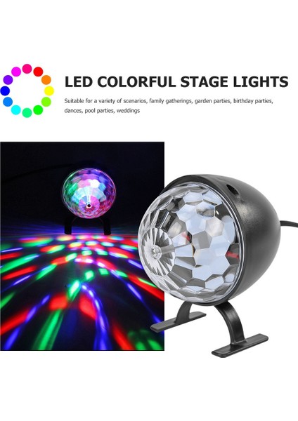 3W Disko Işığı 48LED Rgb Ev Partisi Sahne Duvar Arka Işık Dekorasyon Çakarlı Lamba Lazer Renkli Işın Müzikli Işık (Yurt Dışından)