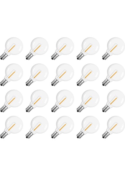 20 Adet G40 LED Yedek Ampuller E12 Vida Tabanı Kırılmaz LED Küre Ampuller Güneş Dize Işıkları Sıcak (Yurt Dışından)