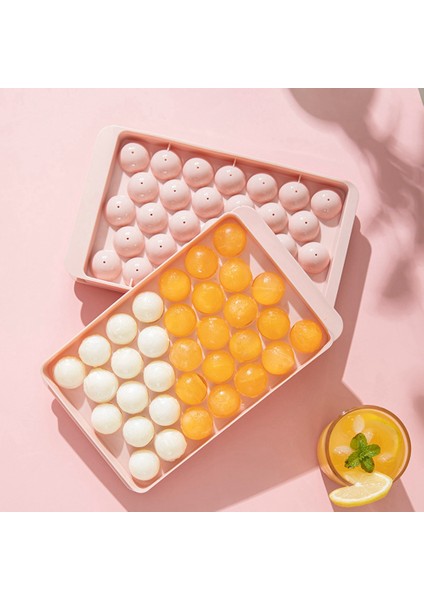 Dondurucu Için Buz Tepsileri, 2 Paket Kapaklı Daire Buz Kare Tepsisi, Yeniden Kullanılabilir Buz Kare Kalıp Yapımı 33 Izgara Yuvarlak Mavi (Yurt Dışından) modelleri