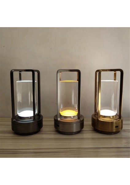 2600MAH Şarj Edilebilir LED Masa Lambası Modern Dokunmatik Ayar Masa Lambası Yatak Odası Restoran Dekorasyon Için Işık -Gri (Yurt Dışından) indirimleri