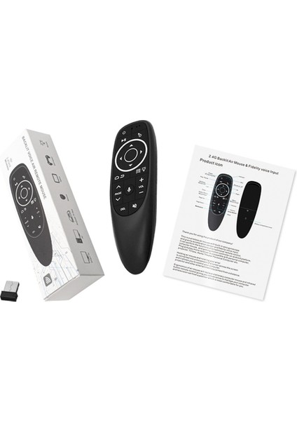 G10S Pro Android Tv Kutusu Için Uzaktan Kumanda Sesli Uzaktan Kumanda 2.4g Kablosuz Fare Jiroskop Ir Uzaktan LED Arka Işık (Yurt Dışından)