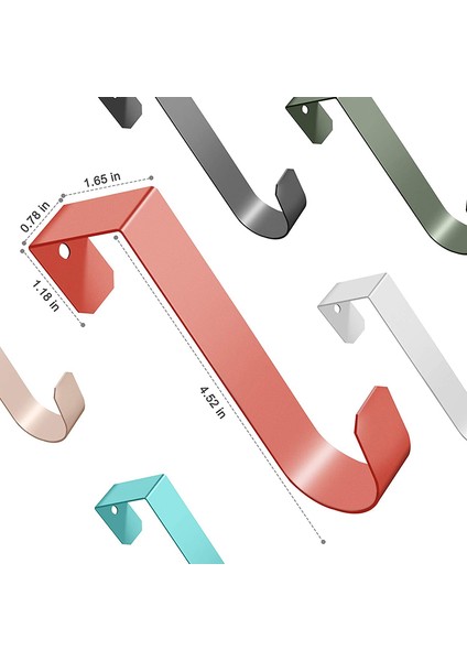 6 Paket Kapı Kancası, Asmak Için Metal Tek Kapı Askısı Palto Elbiseler Şapkalar Havlular Sağlam Kapı Kancaları Kolay Kurulum (Yurt Dışından) fiyatları