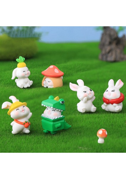 Figürler Minyatür Karikatür Tavşan Mini Peyzaj Süsler Ev Dekorasyon Için Kawaii Hayvan Odası Dekor Masası (Yurt Dışından) fırsatları