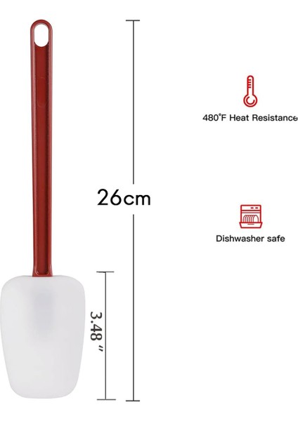 3'lü Paket Spatula Silikon Isıya Dayanıklı, Spatula Silikon, Kauçuk Kazıyıcı Spatula 10 Inç, Mutfak Kullanımı B (Yurt Dışından) indirimleri