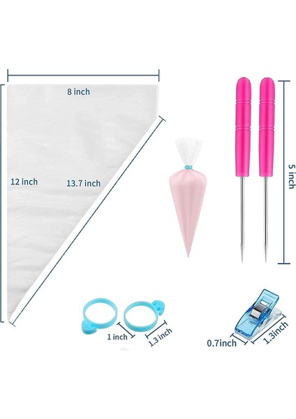122 Adet Uçsuz Sıkma Torbası - 100 Adet Tek Kullanımlık Sıkma Pasta Torbası, Krema / Dekorasyon - Kek Dekorasyon Araçları (Yurt Dışından) indirimleri