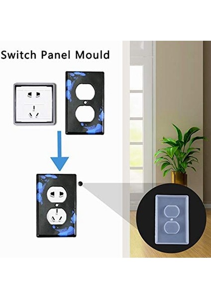 2 Parça Işık Anahtarı Kapağı Reçine Kalıp, Dıy Craft Yapımı Için Anahtar Priz Paneli Silikon Kalıp, Soket Alt (Yurt Dışından) modelleri