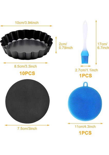 Tart Tavası, 4 Inç Tart Tavaları, Yapışmaz Çıkarılabilir Gevşek Altlı Karbon Çelik 4 Inç Tart Tavası, Kullanımı ve Temizlenmesi Kolay (Yurt Dışından) modelleri