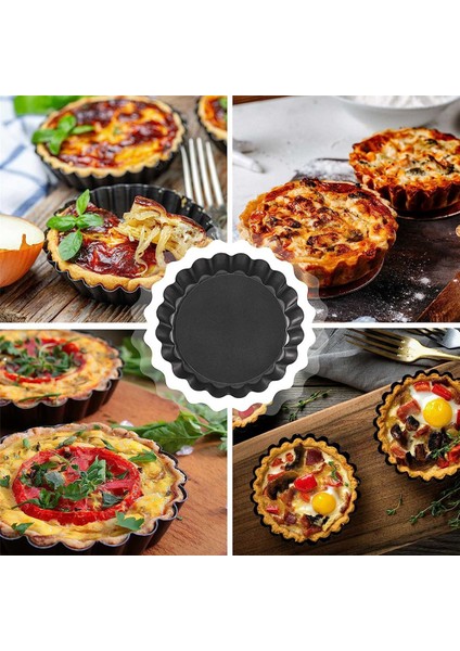 Tart Tavası, 4 Inç Tart Tavaları, Yapışmaz Çıkarılabilir Gevşek Altlı Karbon Çelik 4 Inç Tart Tavası, Kullanımı ve Temizlenmesi Kolay (Yurt Dışından) indirimleri