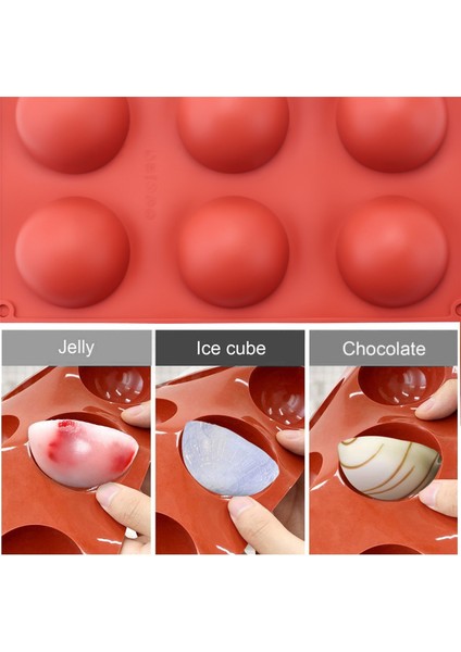 Silikon Pişirme Kalıbı, Pişirme, Kek, Şekerleme Için Yarı Küre Yüksek Isı Silikon Pişirme Kalıbı (2 Paket) (Yurt Dışından) indirimleri