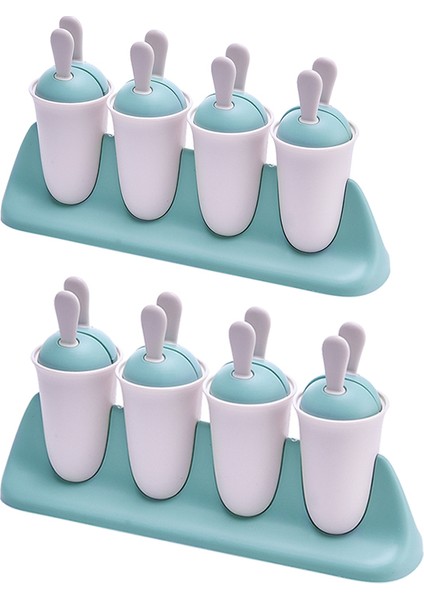 2 Paket Gıda Sınıfı Popsicle 16 Hücreli Ev Yapımı Mutfak Popsicle Kalıp Dondurma Makinesi-Mavi (Yurt Dışından)