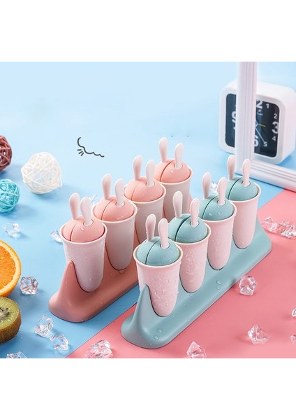 2 Paket Gıda Sınıfı Popsicle 16 Hücreli Ev Yapımı Mutfak Popsicle Kalıp Dondurma Makinesi-Mavi (Yurt Dışından)