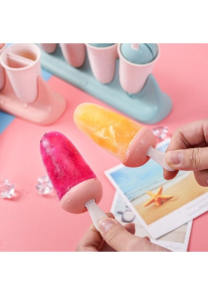 2 Paket Gıda Sınıfı Popsicle 16 Hücreli Ev Yapımı Mutfak Popsicle Kalıp Dondurma Makinesi-Mavi (Yurt Dışından)