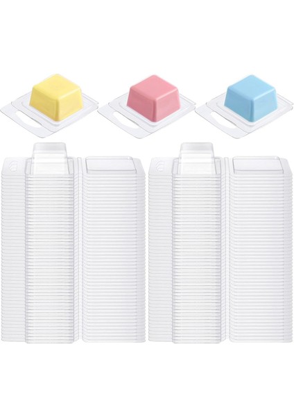 200 Adet Balmumu Eriyik Temizle 1 Oz Kare Mum Dıy Çikolata Için Balmumu Eriyik Wickless Mumlar Sabun Yapımı (Yurt Dışından)