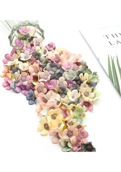 100 Adet Çok Renkli Mini Ipek Yapay Papatya Çiçek Kafa Taç Düğün Çelenk Dekorasyon Dıy Scrapbooking Craft (Yurt Dışından) fiyatları