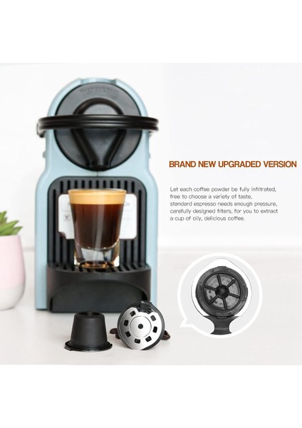 5 Adet Kahve Filtreleri Paslanmaz Çelik Makine Doldurulabilir Kahve Kapsülü Pod Damlatıcı Sepet Bardak Cafeteira (Yurt Dışından) modelleri