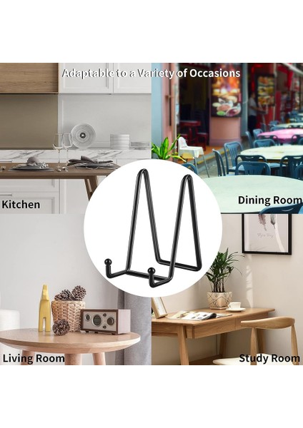 6 Inç 5 Paket Siyah Metal Teşhir Standları Plaka Standı Plaka Tutucu Ekran Resim, Dekoratif Plaka, Kitap Için Standlar (Yurt Dışından) modelleri