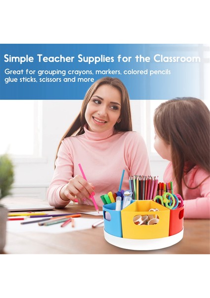 Çocuklar Için 360 Dönen Depolama Düzenleyici, Pastel Boya Kalemi Saklama Alanı ve Masa Için Kalemlik (Yurt Dışından) modelleri