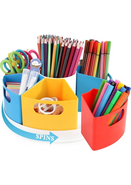 Çocuklar Için 360 Dönen Depolama Düzenleyici, Pastel Boya Kalemi Saklama Alanı ve Masa Için Kalemlik (Yurt Dışından) fırsatları