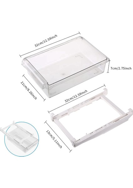 2 Paket Buzdolabı Organizatörü, Dışarı Çekilebilen Buzdolabı Çekmecesi Organizatörü, Buzdolabı Saklama Kutusu, Şeffaf Konteyner Yiyecek Içecekleri Yumurta Meyve. (Yurt Dışından) modelleri