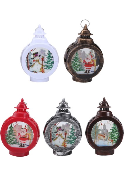 Noel Süslemeleri LED Mum Işıkları Rüzgar Fener Taşınabilir Süsler Ev Noel Partisi Dekoru (Yurt Dışından)