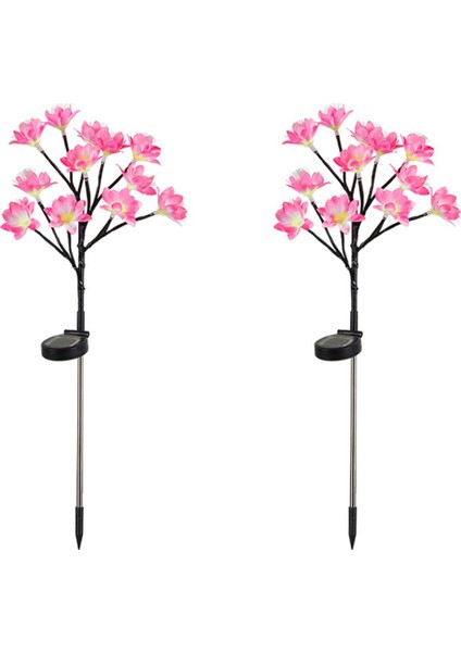 Güneş Işıkları Bahçe Süsleri Dış Mekan Çiçek Bahçe Işıkları Şeftali Çiçeği Peyzaj Aydınlatma Veranda Için Yol Hissesi (Yurt Dışından)