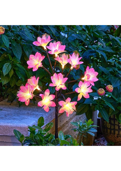 Güneş Işıkları Bahçe Süsleri Dış Mekan Çiçek Bahçe Işıkları Şeftali Çiçeği Peyzaj Aydınlatma Veranda Için Yol Hissesi (Yurt Dışından) indirimleri