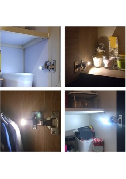 10 LED Iç Menteşe Lambası Dolap Menteşe Işığı Dolap Altı Işığı Dolap Sensörü Işıkları Yatak Odası Mutfak Dolap Için (Yurt Dışından)