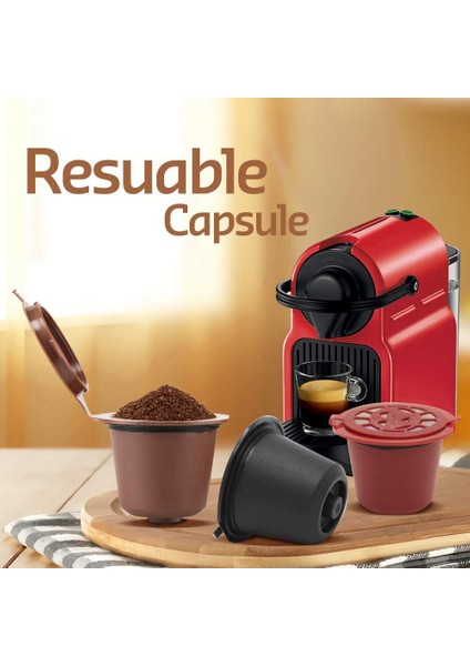 3 Adet Doldurulabilir Yeniden Kullanılabilir Espresso Kapsülü Kahve Makinesi Için Yeniden Kullanılabilir Kapsül Dolum Boş Kapsül (Yurt Dışından)