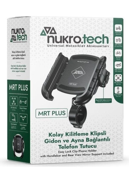 Mrt Plus Klipsli Motosiklet Telefon Tutucu