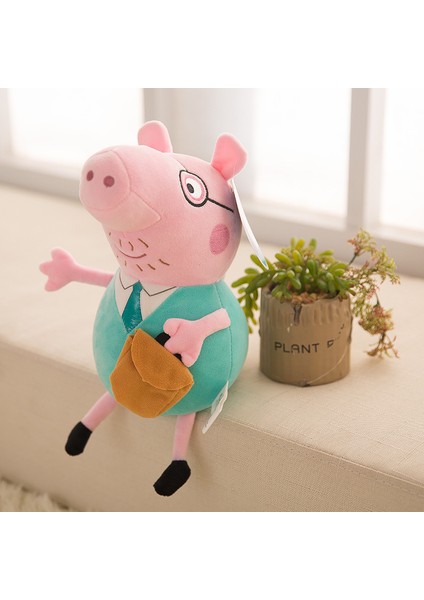 30-40CM Peppa Pig Ailesi Dört Kişilik Peluş Oyuncak Bebek 4 Adet (Yurt Dışından)