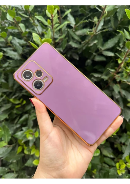 Vip Case Xiaomi Redmi Note 12 Pro (5g) Gold Kenarlı Parlak Kamera Korumalı Bark Kılıf