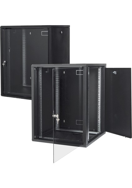 15U 19" 450MM Duvar Tipi Rack Kabinet