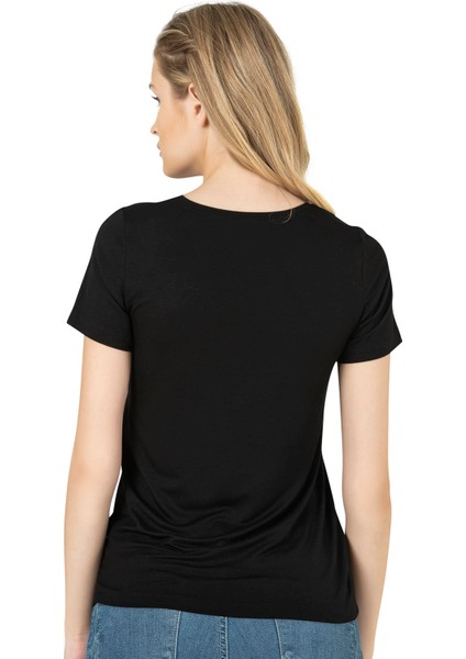 Özkan 26976 Kadın Viskon Kısa Kollu Yuvarlak Yaka T-Shirt fiyatları