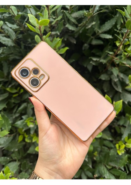 Xiaomi Redmi Note 12 Pro (5g) Gold Kenarlı Parlak Kamera Korumalı Bark Kılıf