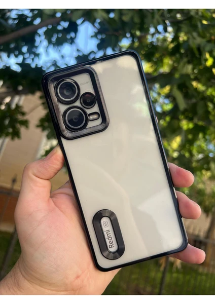 Vip Case Xiaomi Redmi Note 12 Pro (5g) Kamera Korumalı Şeffaf Logo Gösteren Kenarları Parlak Lüx Omega Kılıf