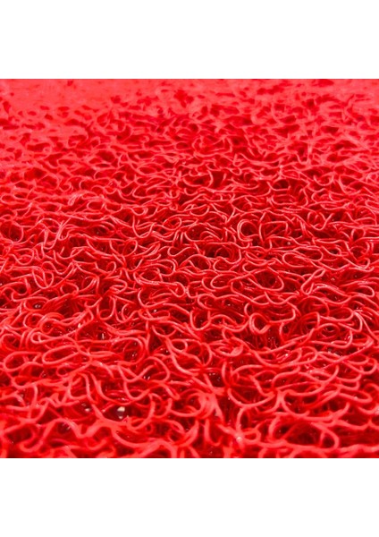 Kıvırcık Plastik Paspas Kırmızı - Kalınlık 14 Mm - Islak & Kaydırmaz / İç Ve Dış Zeminler
