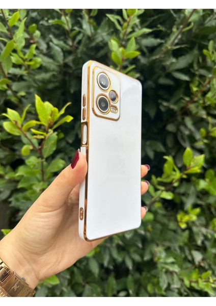 Vip Case Xiaomi Redmi Note 12 Pro (5g) Gold Kenarlı Parlak Kamera Korumalı Bark Kılıf