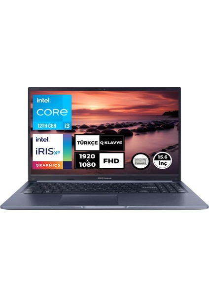 Vivobook 15 Intel Core I3-1215U 12GB 256GB SSD 15.6" Fhd Windows 11 Pro X1502ZA-EJ067015