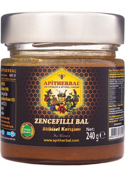 Mix Zencefilli Bal (Kış Macunu) 240 G