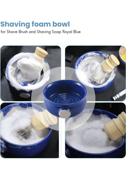 Seramik Erkek Tıraş Kupa Kase Fincan Konu Alt Geniş Ağız Tıraş Fırçası ve Tıraş Sabunu Kraliyet Mavi (Yurt Dışından) fiyatları