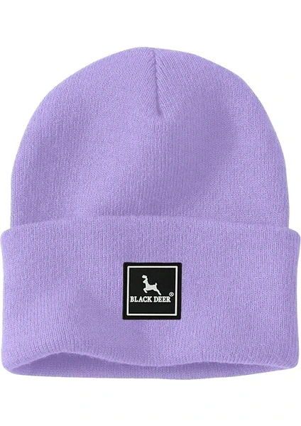 Black Deer Kışlık Bere Şapka Düz Logolu Yumuşak Triko Basic Akrilik Beanie