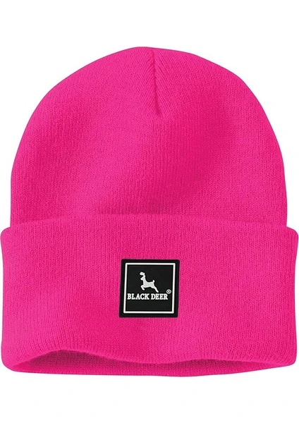 Black Deer Kışlık Bere Şapka Düz Logolu Yumuşak Triko Basic Akrilik Beanie