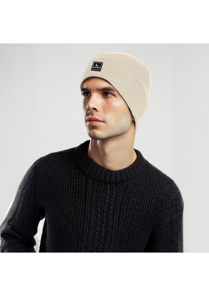 Kışlık Bere Şapka Düz Logolu Yumuşak Triko Basic Akrilik Beanie