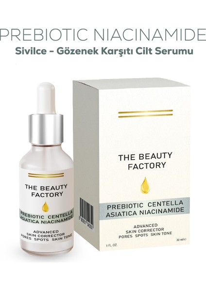 Prebıotıc Centella Asıatıca Nıacınamıde Advanced Skın Corrector Pores Spots Skın Tone