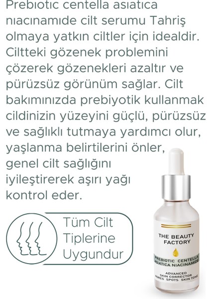Prebıotıc Centella Asıatıca Nıacınamıde Advanced Skın Corrector Pores Spots Skın Tone
