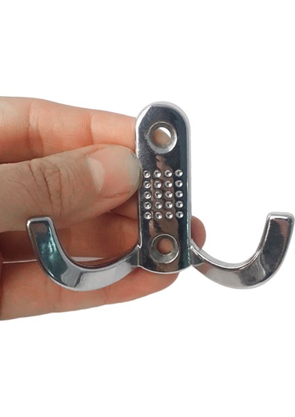 Noktalı Askı Krom Portmanto Askı Vestiyer Duvar Askısı Metal Dolap Elbise Askılığı