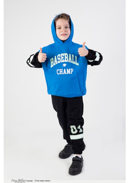 Harika Kids Erkek Çocuk Baseball Baskılı Örme Basic Eşofman Takımı