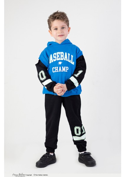 Harika Kids Erkek Çocuk Baseball Baskılı Örme Basic Eşofman Takımı